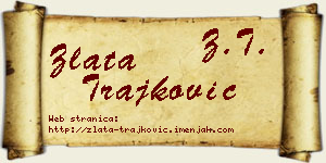 Zlata Trajković vizit kartica